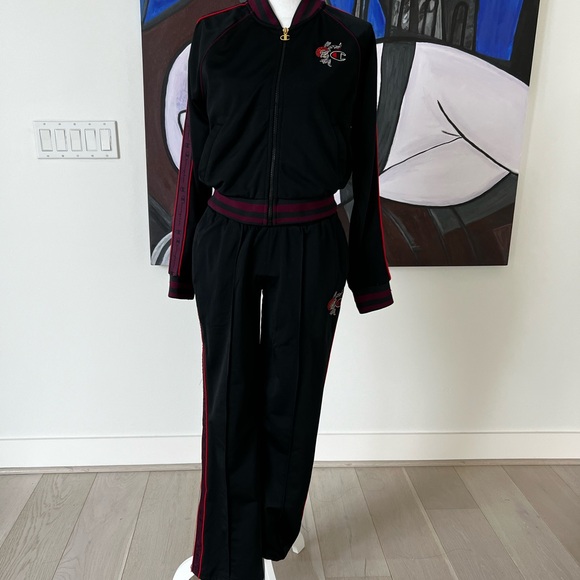 Champion Women’s Block Floral Logo Tracksuit Jacket and Pants size S-XS - Picture 6 of 16